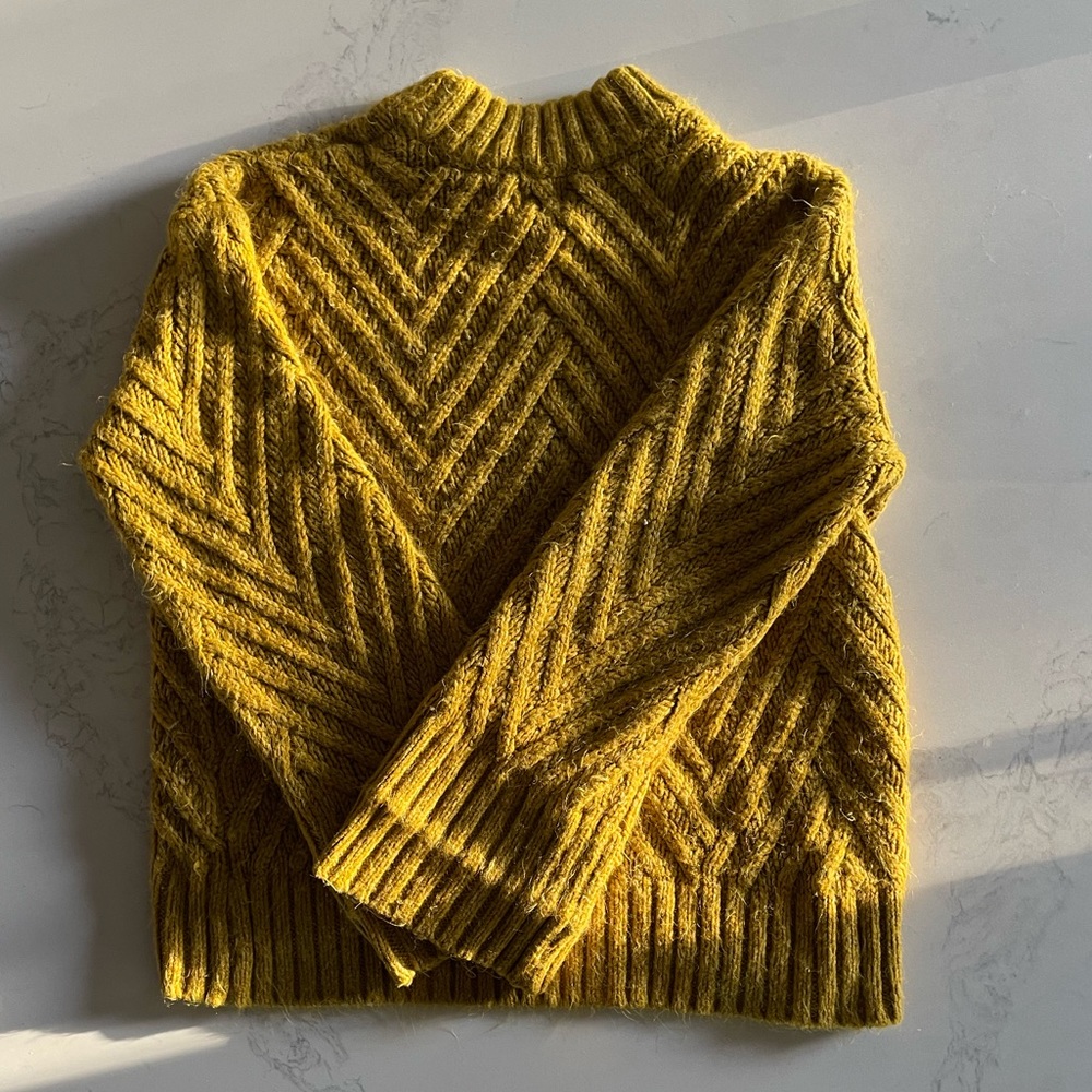 CHUNKY YELLOW KNIT SWEATER BY A NEW DAY